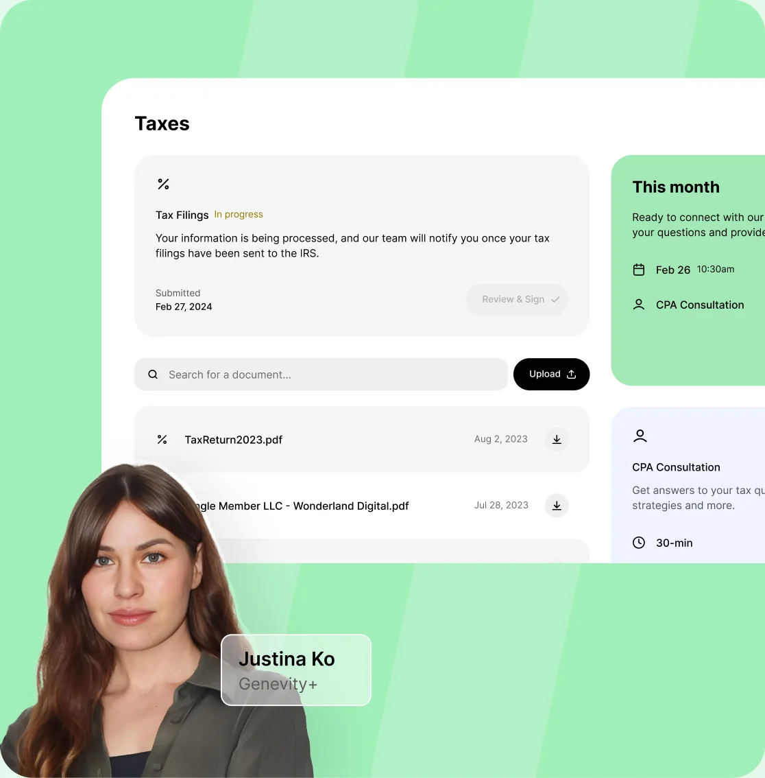 Home doola tax filings dashboard